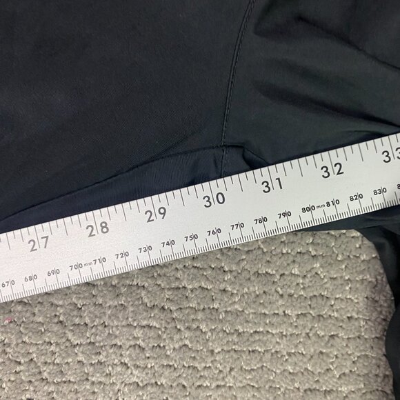 Vintage Nike Woven Track Pants Men's Medium Black Red Stripe Ankle Zip Y2K 2000s - Picture 14 of 14